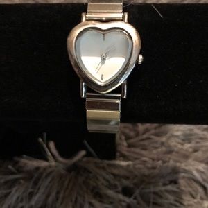 Costume heart shape watch with stretchy band